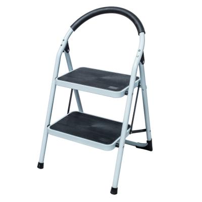 China Folding Ladders 2 Step Tube Circular Household Folding Ladder Steel Steel Stool With EN 14183 for sale