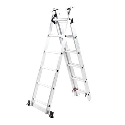 China Folding Ladders 18 Steps 4 Meter Combination Aluminum Extension Industrial Folding Ladder for sale