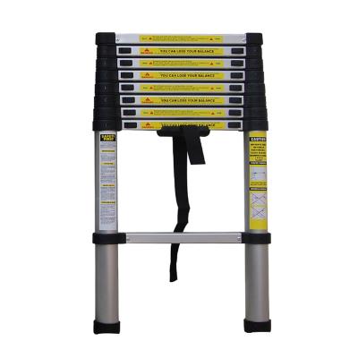 China Folding Ladders 2.6M Height Adjustable Portable Telescopic Ladder With 9 Steps for sale