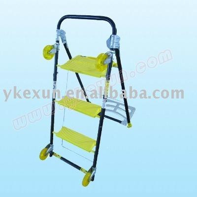 China Folding Ladders Trolley Steel Folding Ladder for sale