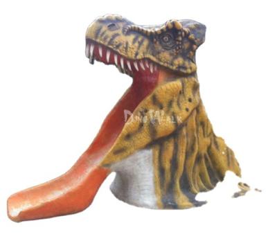 China Exhibits in the exterior & Amusement Park Indoor Product Dino0210 Large Fiberglass Dinosaur Head for sale