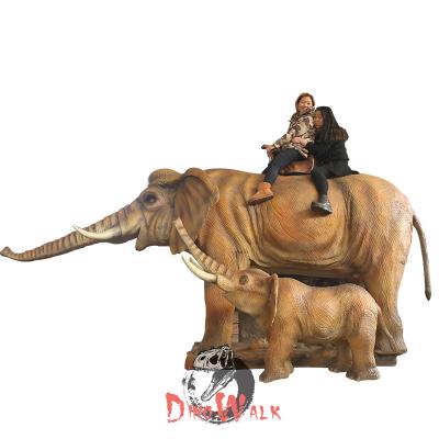 China Waterproof Robotic Life Size Spraying Water Elephant Simulation Theme Park Dino094 Animatronic Elephant for sale