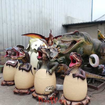 China Exhibits in Outdoor & Indoor Product Dino0524 Theme park Most popular fiberglass dinosaur trash can for sale