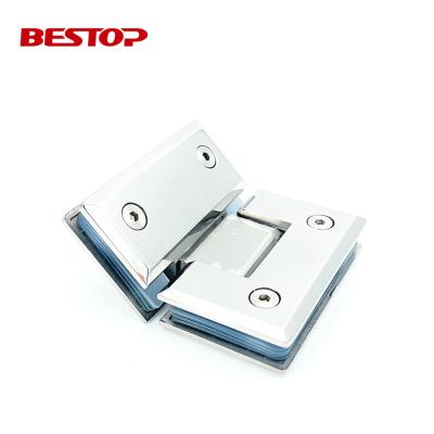 China 90 Degree Stainless Steel Angle Full Plate Back Flange Traditional Bathroom Shower Glass Shower Door Hinges for sale