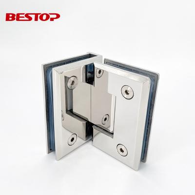 China Traditional Glass Shower Door Hinge Hardware Fitting 90 Degree Wall To Bathroom Door Flange Glass Hinge Shower for sale