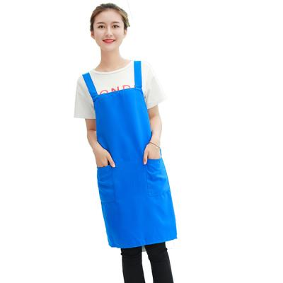 China Eco-Friendly Women And Man Product Customized Logo Polyester Net Blue Brace Barber Bar Farrier Apron for sale