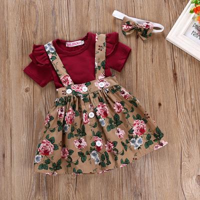 China Breathable 100% Cotton Infant Clothes Short Sleeve Soft Jumpsuit Baby Romper and Skirt Baby Outfits Toddler for sale