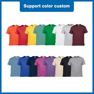 China 100% wholesale custom machine Anti-wrinkle summer cotton printing plus size T-shirt men's printer Plain Plus Size Men's T-shirt logo for sale