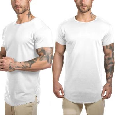 China Wholesale Custom Muscle Spandex Anti-Wrinkle Spandex Dry Fit Running Gym T-shirt Men's T-shirt for sale