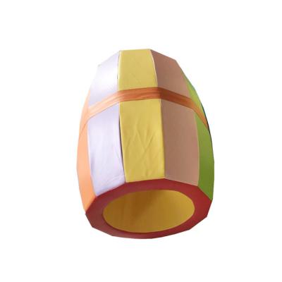 China DWF+PVC Indoor Playground Rainbow Drum Kindergarten Kid Equipment Gym Fitness Training Drum Octagonal Beer Barrel for sale