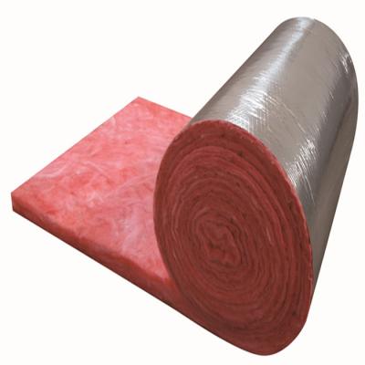 China Modern Best Price Pink Fiberglass Wool Roll With Aluminum Foil On One Side for sale