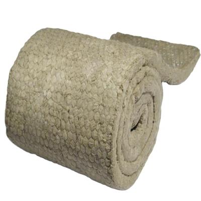 China Traditional Rock Wool Blanket With Wire Mesh For Power Plant And Insulation Rock Wool Roll / Boiler Wire Mesh for sale