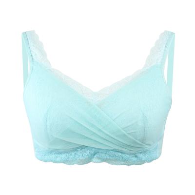 China One Piece Lace Bras For Women Push Up Pocket Bra Can Be Put In Silicon Inserts Three Tiers Buttons Mastectomy Bra For Breast Cancer Female for sale