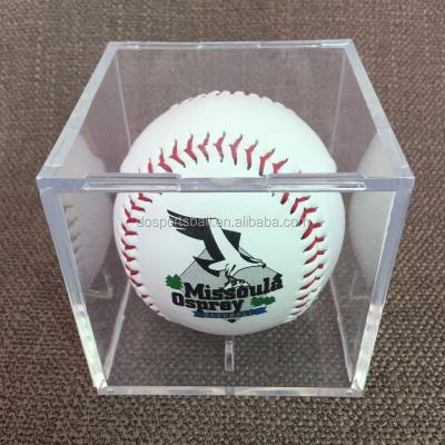 China Wholesale Handmade Custom Cube Golf Ball Showcase Holder Base Baseball Display Stand Acrylic Glass Box for sale