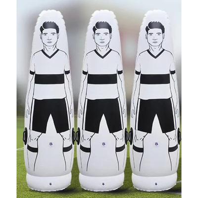 China 0.8mm PVC Tarpaulin Soccer Goalie Defender Inflatable Dummy Shield Football Training Rocker Mannequin Practice Dummy for sale