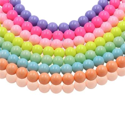 China Jewelry Bracelets New Listing High Quality 4mm/8mm Makaron candy colored Imitation Glass Opal Cats Eye Loose Beads For Diy Jewelry for sale