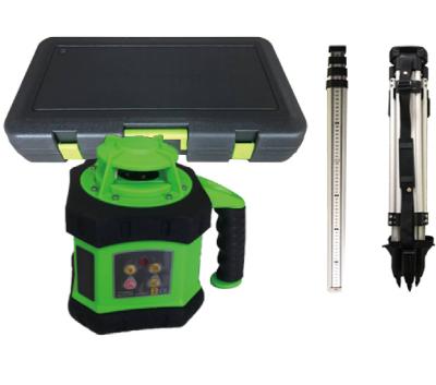 China Rubber pad for anti shocking high quality green beam laser with rotary tripod and staff laser set for sale