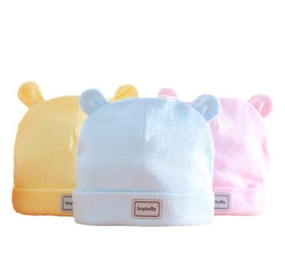 China Newborn Toddler Winter Hats Infant Cotton Beanie Cap Toddlers Winter Hats Soft Wholesale Hot Sale Baby Bear Ears for sale