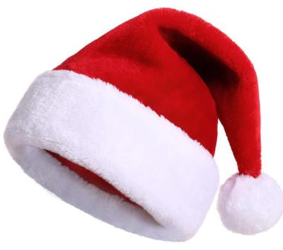 China High Quality Christmas Santa Claus Red Hats Caps For Christmas Decor New Year Gifts Home Party Supplies Adult And Kids High Quality for sale