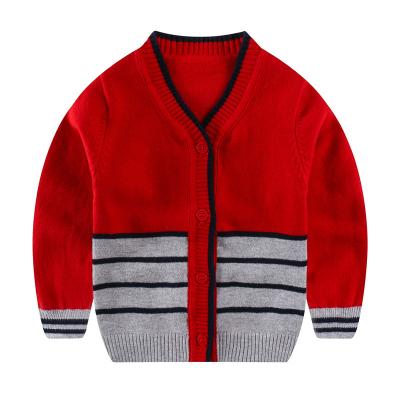 China Wholesale baby&kids anti-shrink knit cardigan custom design pattern 100% cotton boys sweater for sale