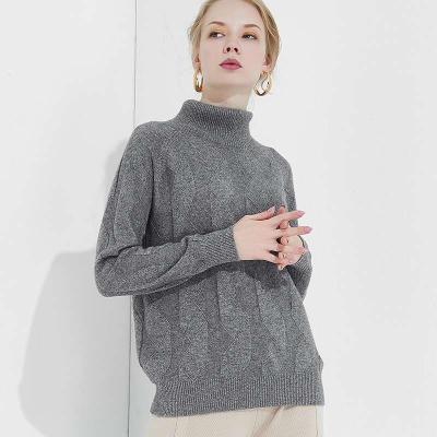 China 2019 NEW Fall/Winter Half Turtle Neck Solid Color Fashion Cashmere Sweater Anti-Shrink Women for sale