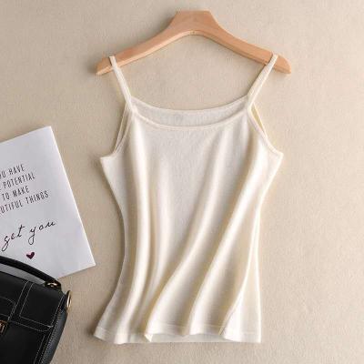 China Simple Solid Color Cashmere Tank Top Women Summer New Style Anti-Shrink for sale