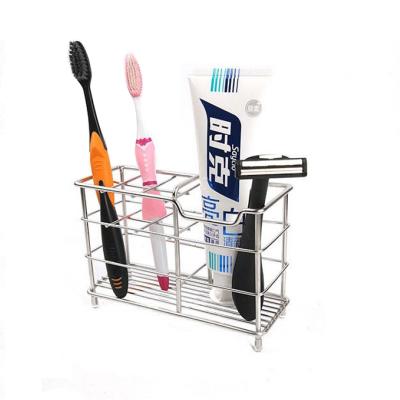 China Multifunctional Viable Toothbrush Holder Stainless Steel Toothbrush Storage Box For Bathroom Shower Hygienic Toothpaste Holder for sale