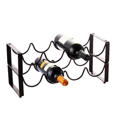 China Decorative Home Living Room Wine Cabinet Iron Wine Display Storage Racks Decorative Bar Wine Rack Practical Creative Durable Viable Bottle Holders for sale