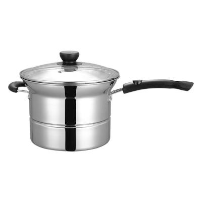 China Viable Stainless Steel Pasta Pot Cooking Noodle Pot Soup Pan Steamer Fryer Pasta Home Universal Induction Cooker for sale