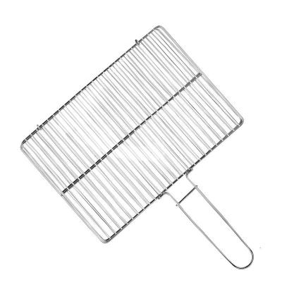 China Hot Sale Unique Design Wire Mesh Rack Folding Stainless Steel BBQ Grill Easily Cleaned Double Stand for sale