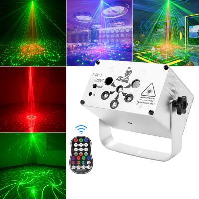 China Mini Stage Laser Projector Rotating Starry Sky Projection Lamp Rgbw Light Dance Lamp DJ Lighting Equipments Sound Control Flash Light for sale