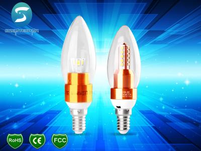 China Golden Candle Light Lamp 5W For Chandelier / Decorative Candle Light Bulbs CE for sale