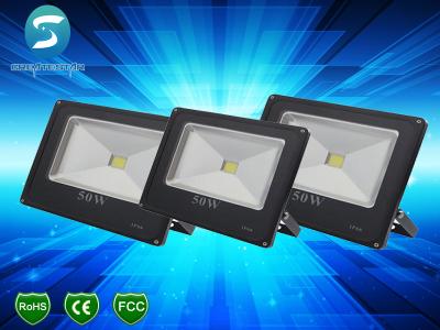 China Golf Courses 50W LED Floodlight 0.95 PF , Slim 100M / W LED 50W Floodlight for sale