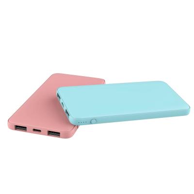 China Convenient Dual Output USB Power Bank 5000 mAh Customized Mobile Power Supply for sale