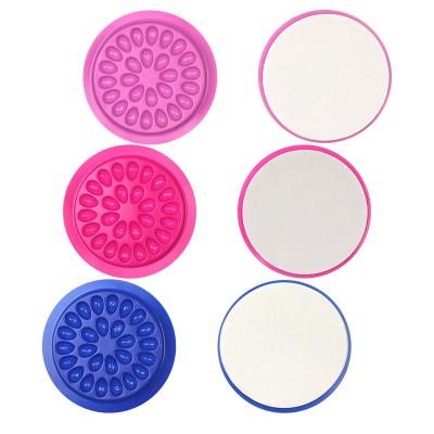 China Wholesale Sticker Lash Pad Colorful Adhesive Extension Eyelash Extension Tools PVC Tool Stick Disposable Pad Tray Eyelash Pad Plastic Flower Holder Pad for sale