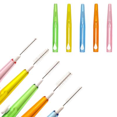 China Eyelash Extension Tools Cleaning Tool Lash Eyelash Tooth Toothpick Interdental Bristle Mini Silicone Travel Portable Dental Brush Orthodontic Toothbrush for sale