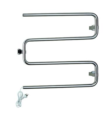 China S-shaped electric heated towel rail dryer wall mounted stainless steel bathroomTowel heater for sale