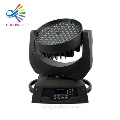 China 108x3w Theme Park Led Wash RGBW Color Moving Head Stage Lights for sale