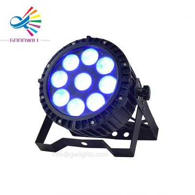 China Make Color Changing Effect Waterproof DMX Control 9X4IN1 RGBW Color LED Par Light for sale