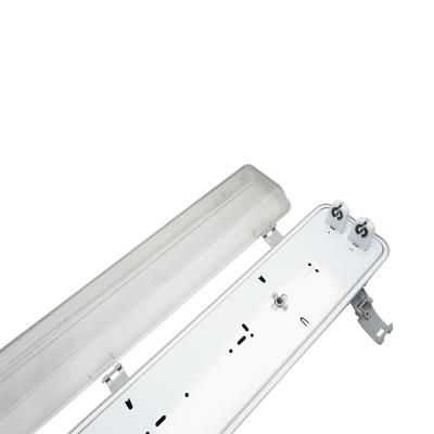 China Wholesale IP65 2x18W LED T8 Dustproof Double Fixture Tri Tubes Waterproof Light Housing for sale