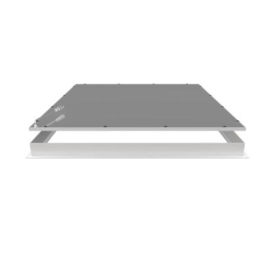 China Modern RAL9016 White Welded 600x600 2x2 Led Panel Light Aluminum Recessed Frame for sale