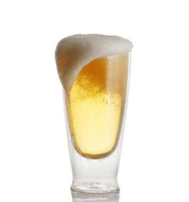 China Customized Best Selling High End Modern Borosilicate Double Wall Glass Beer Mug for sale