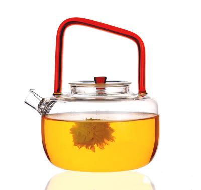 China Latest Design Viable Drinks 700ml Wholesale Hot Selling Glass Teapot for sale