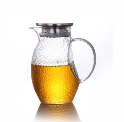 China WITH LID Borosilicate Glass Water Pitcher, Glass Water Jug for sale