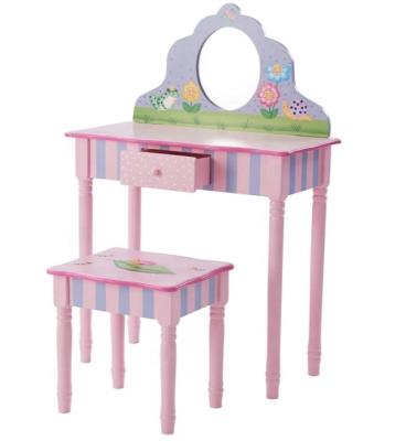 China (Other)Adjustable Makeup Dressing Table For Kids Bedroom Furniture Kids Girls Vanity Table for sale