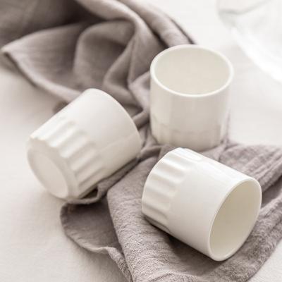 China Viable Wholesale Reusable Custom White Ceramic Tea Cup Mug for sale