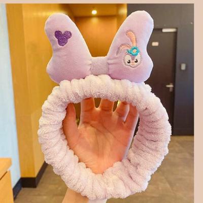 China New Style Eco-Friendly Women Headband Eco-Friendly Headband Women Soft Plush Coral Fleece Hair Band Female Face Wash Plush Face Wash Head Wraps for sale