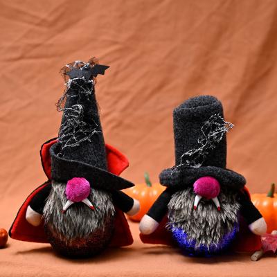 China Eco-Friendly Halloween LED Doll Figurines Plush Collectible Gnomes Ornament Home Decoration Stuffed Faceless Dolls for sale