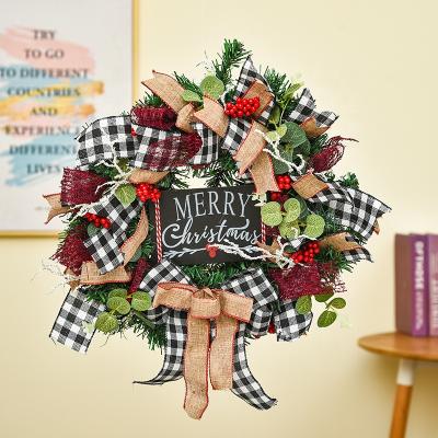 China Modern Teng Strip Venue Layout Props Christmas Home Decoration Wreath Ornaments Door Hanging Christmas Wreath Home Decor for sale