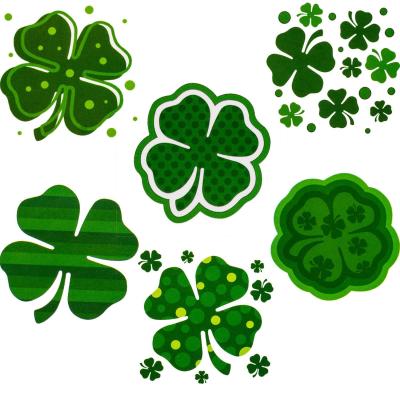 China Irish St Patrick's Day PVC St Patrick's Day Decoration Carnival Tattoo Sticker St Patrick's Day Clover Tattoo Sticker Paper Direct Home Decor for sale